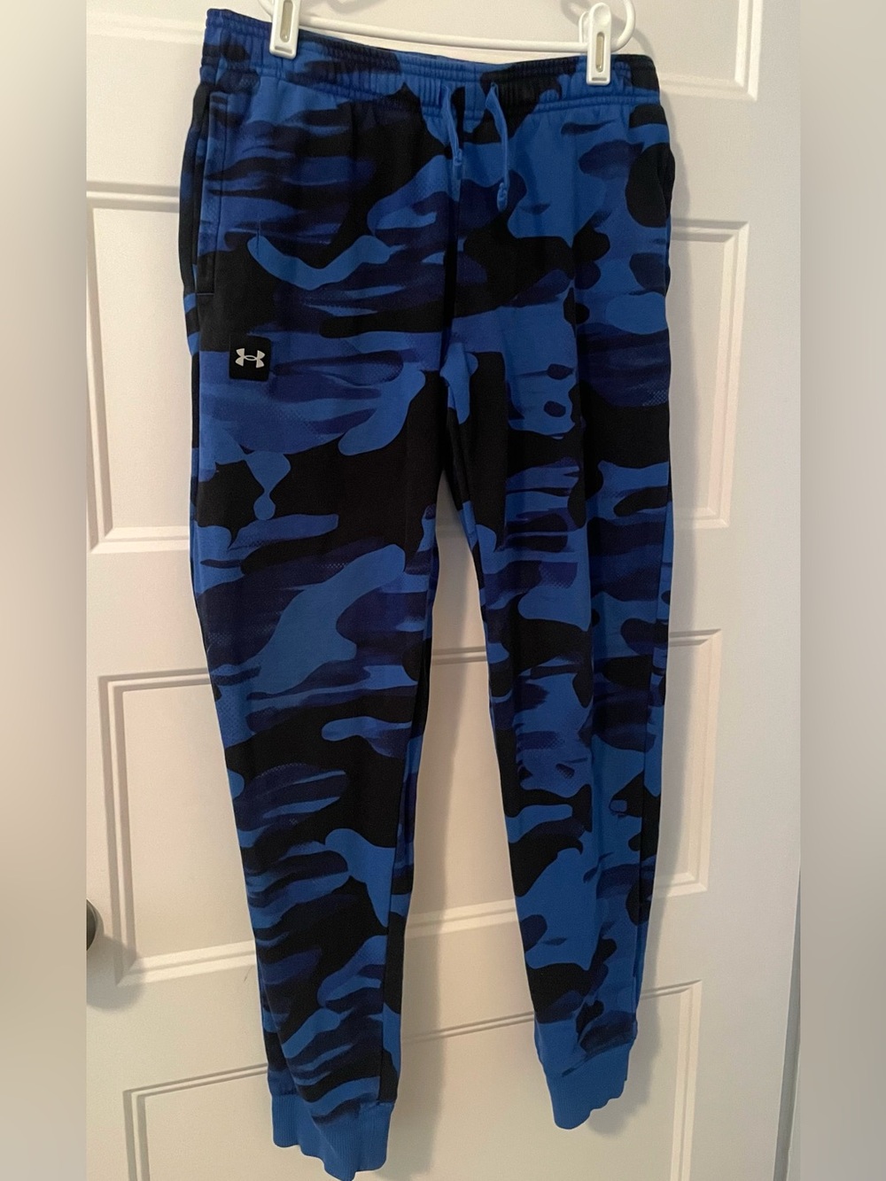 Under Armour Blue/Black Camo Joggers Youth Boys Lg